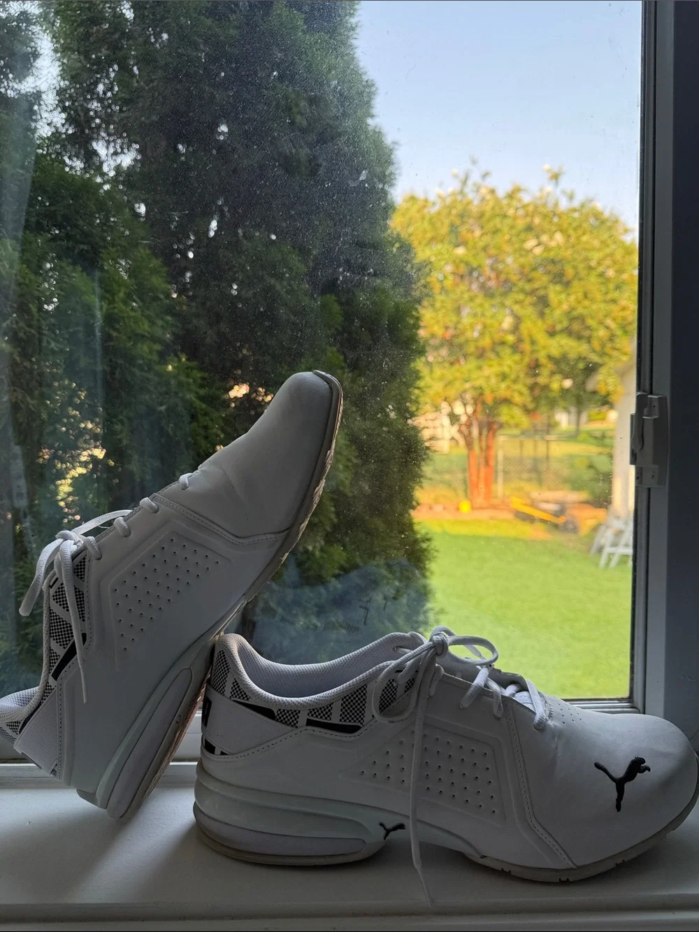 Puma White Men's Athletic Sneakers - Low-Profile Performance Sz 12